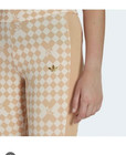 Adidas Originals Aop Tights Allover Logo High Waist Womens Size M L Cream Ia3916
