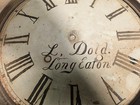 Antique 8 Day Anglo American Wall Clock Zinc Dial 12 Inch Brass Surround