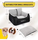 Burgeonnest Dog Car Seat For Small Dogs  Fully Detachable And Washable Dog Ca   