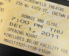 Bonnie   Clyde Broadway Musical True Opening Night Playbill   Dated Ticket 