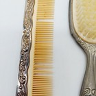 Vintage Comb And Brush Set Of 2 Read Floral Made In Hong Kong