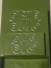 Vintage Fesco Avacado Green Letters Notes Misc Hanging Organizer 