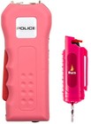 Police Stun Gun Burn Pepper Spray Combo For Women Self Defense Security 512 Pink