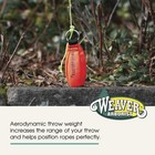 14 Oz Blaze Orange Arborist Throw Weight Bag For Tree Climbing Gear