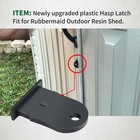 Outdoor Resin Shed Door Lock Plastic Hasp Latch Compatible With Rubbermaid