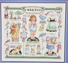 Vtg Bucilla My Paper Dolls 42670 Counted Cross Stitch Finished Competed Framed