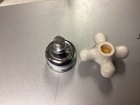 Vintage White Porcelain    Ceramic Hot Water Faucet Handle Knob Fixture