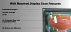 Wall Mounted Upright Football Display Case Uv Protected Football Showcase