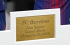 12x8 Fc Barcelona Luis Suarez Lionel Messi Ousmane Dembele Signed Autographed   