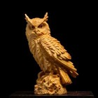 Rustic Hand-carved Wooden Owl Statue -  owl Farm Keeper  Wall Art   Table Decor