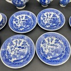 Vintage Blue Willow Porcelain Childs Doll Tea Set 15 Pieces Made In  Japan