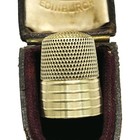 Antique 14k Gold Thimble W  Case Size 9 Simons Brothers 4 5g Grams Initials 