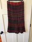 Vintage Narodna Radinost Beograd Pleated Plaid Skirt Yugoslavia Folk 28    Waist