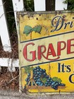 Vintage Grape Ola Soda Pop Metal Embossed Sign Coca Cola 27x19