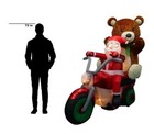 Rare New 6 5 Ft Tall Christmas Santa Claus Motorcycle With Bear Inflatable Gemmy