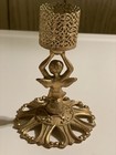 Vtg Ormolu Gold Cherub Lipstick Holder Revlon Vanity Accessory