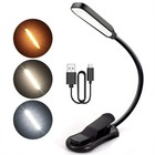 7 Led Book Light - Usb Rechargeable  3-level Adjustable Clip-on Reading Lamp