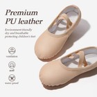 Dyingswan Toddler Ballet Shoes For Girls  Soft Leather 7 Toddler  Beige