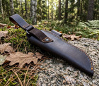 Custom Made Leather Knife Sheath For Belt - Fit For 4 To 5 Inch Fixed Blade