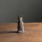 Inari Fox God Pottery Statue 4 4 Inch 19th Century Antique Japanese Shinto