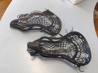 Set Of 2 Bravo Black Lacrosse Heads With Mesh-  New  Mens   Womens