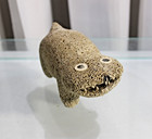 Vintage Whale Fossil Carved Inuit Eskimo Statue Creature Sculpture