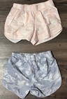 All In Motion Girls L  10 12  Athletic Shorts Lot 2 Pink gray Camo Lined