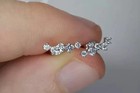 1ct Round Cut Created Diamond Women Wedding Stud Earrings 14k White Gold Plated