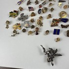 Huge Vintage Lapel Pin Lot 100  Variety Estate Military Flag Advertising Pins