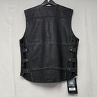 River Road Rr  Rambler Leather Biker Vest Black 42  blem-closeout Was 179 95 