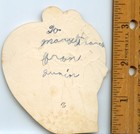 Vintage Valentine Die Cut Card Sweet Boy Girl Story True I m Waiting Dear C1950s