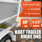 Pair 60  Boat Trailer Zinc-plated Guide On Post Kit With Pvc Poles Covers