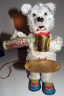     Vintage Battery Operated Bobby Drinking Bear In Original Box    