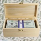 Wooden Cash Tray With 30 Currency Wrappers  Single Compartment Money Organizer