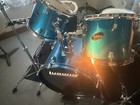 Ludwig Accent Cs Combo 5 Piece Blue Sparkle With Remo Heads 