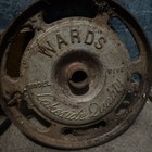 Pair Wards Cast Iron Mower Wheel Lakeshore Vintage