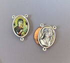 3 Pc Lady Of Perpetual Succour Help Center Italy Rosary Centerpiece Large Silver