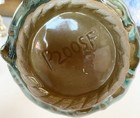 Vintage Majolica Style Frog Duck Turtle Green Ceramic Planter Bowl Marked P200sf