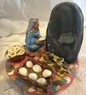 Terra Cotta  Folk Art 17  Middle Eastern  Figurines Village Life Market Scene