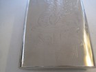 Vtg 8oz Stainless Flask 1997 Aadlp Alice In Wonderland Caterpillar On Toadstool
