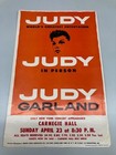 Judy Garland Carnegie Hall New York Concert  authentic  Poster  triton Gallery 