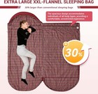 Xl Waterproof Flannel Sleeping Bag For Camping Hiking