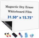Magnetic Dry Erase Whiteboard Paper With Adhesive  31 50  X 15 75  White Boar   