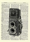 Vintage Camera Antique Rolleiflex Photography Film Dictionary Art Print Book 