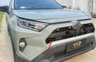 For Toyota Rav4 2019-2024 Trd Front Bumper Center Mesh Grille Grill Led Black