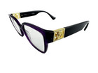 Versace New Transparent Plum  409 Frames Jeweled 52-17-145 Eyeglasses Ve3329b