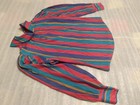 Cap Tree Women Multicolor Stripe Long Sleeve Dress Blouse Polyester Size 12
