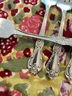Wm  Rogers Oneida 60s Silverplate Vanessa Francesca Set Of 5 Dinner Forks 7 3 8 