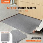 Vevor 9pcs Peel And Stick Carpet Tile Self Adhesive Floor 24    X 24    Light Gray