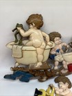 Set 3 Vntg 1970 Sexton Metal Wall Decor Art Boy Bathtub Bathroom Bare Bottom